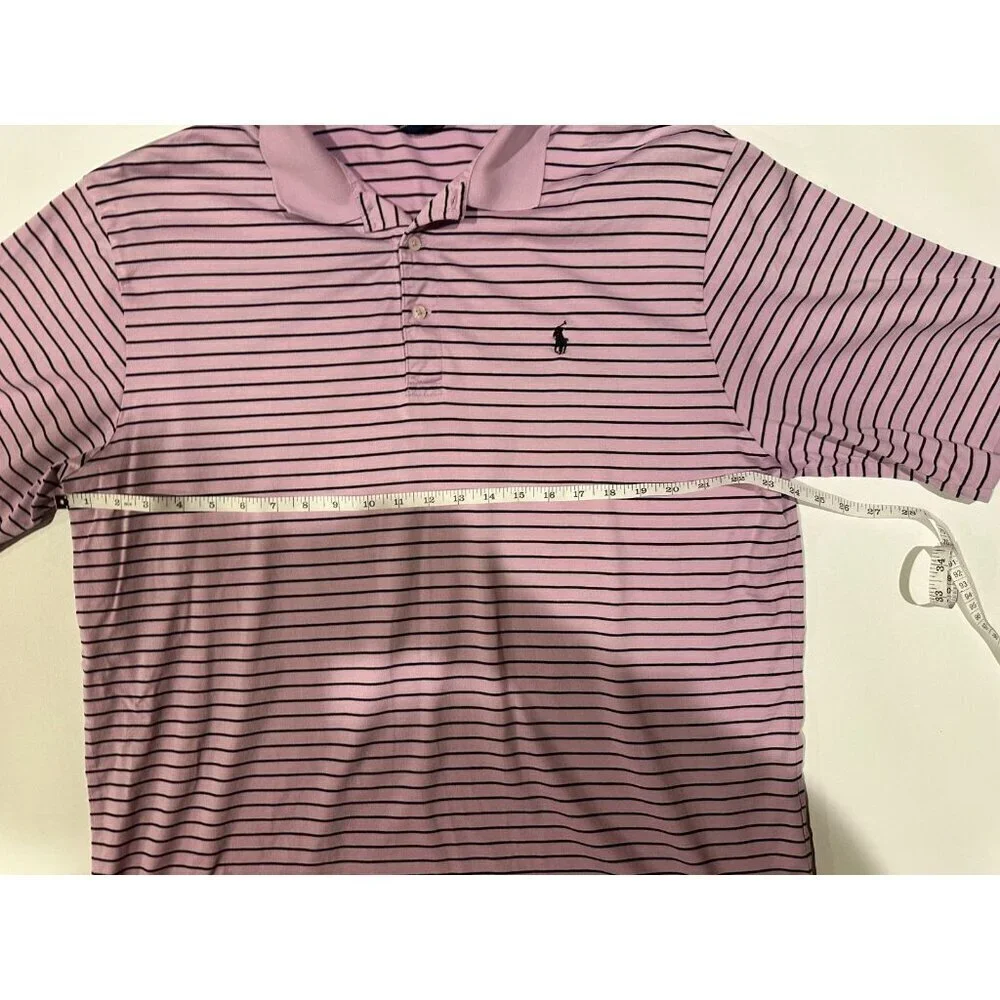 Polo Golf Ralph Lauren Performance Polo Shirt Men's Extra Large Purple Striped